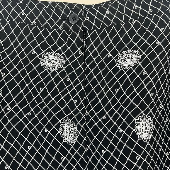 Mary McFadden Collection Vintage Maxi Floral Geometric Print Skirt Size 18 - Picture 5 of 11